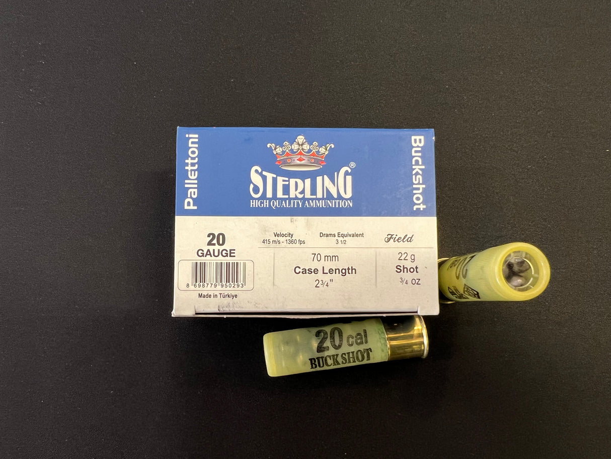 Sterling 20GA Buckshot Tüfek Fişeği