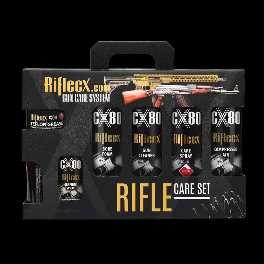 RifleCX Rifle Care Set – tüfekler için 9 parçalık temizlik ve bakım seti
